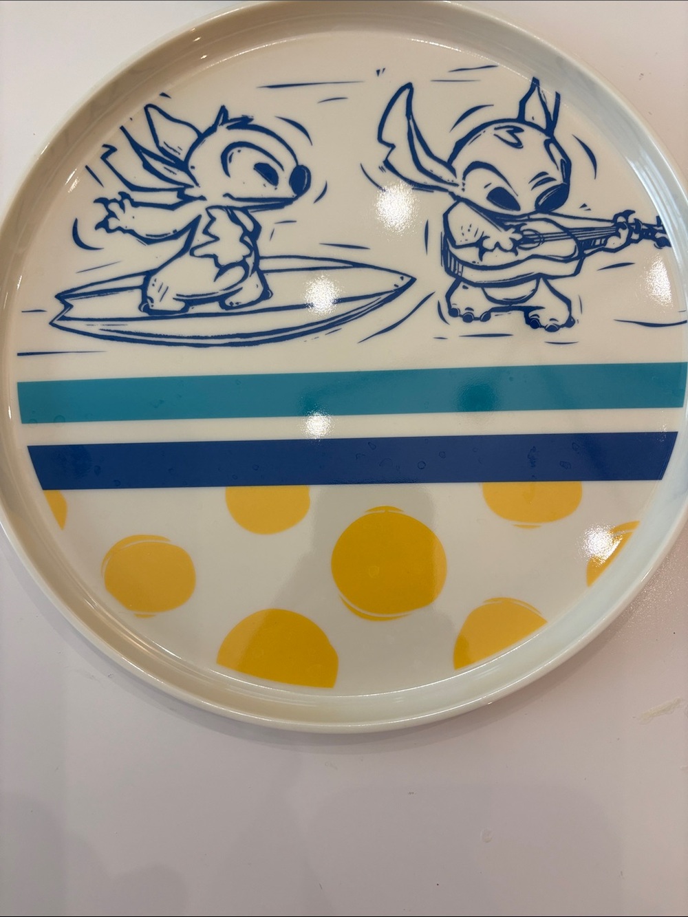 Disney Melamine Plate Set - Blue and Cream Accents - Picture 4 of 7